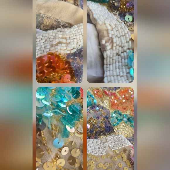 Vintage Oleg Cassini Black Tie 100% Silk Mini Drees Size Small - Picture 8 of 9